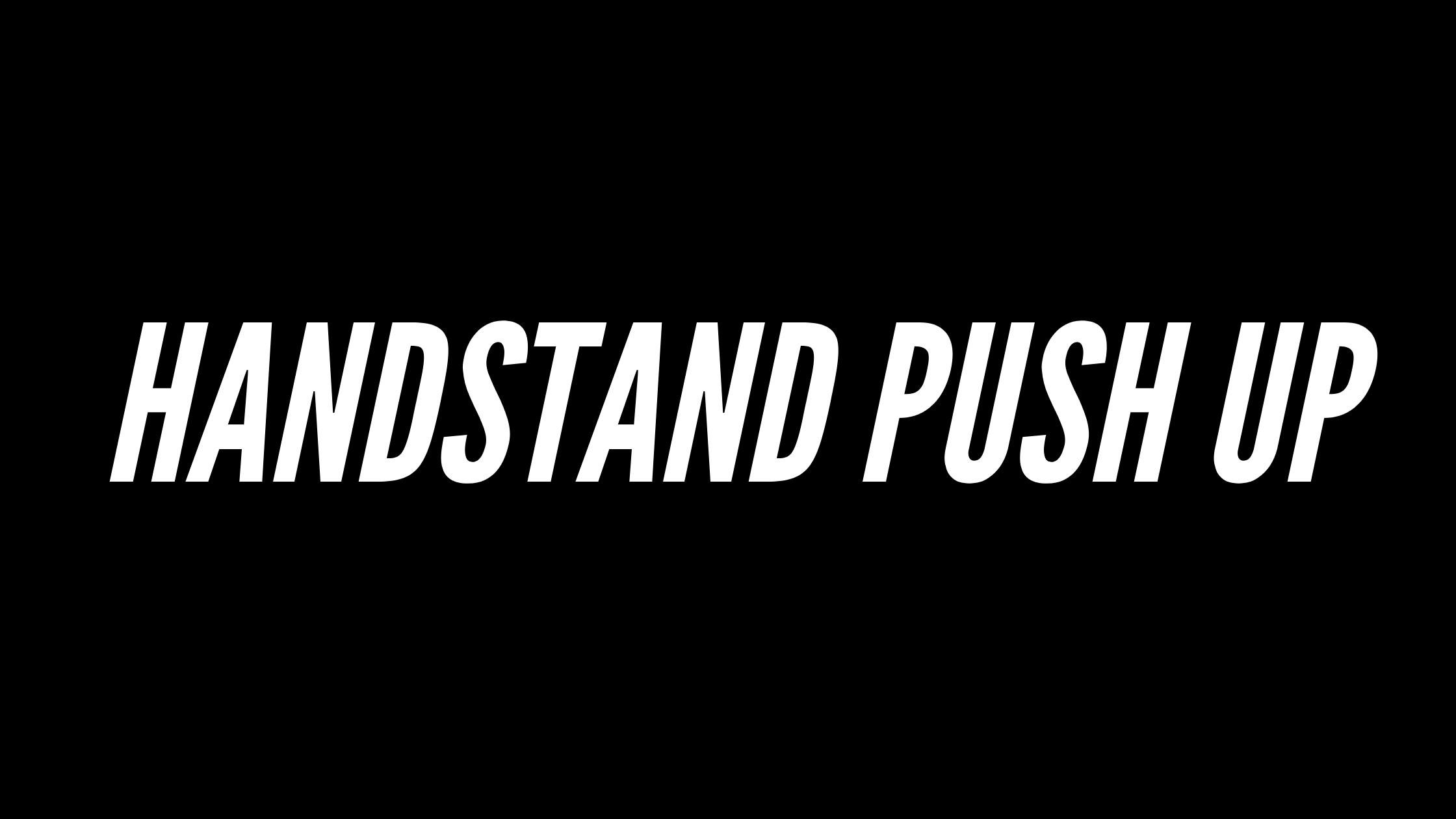 Handstand Push Up