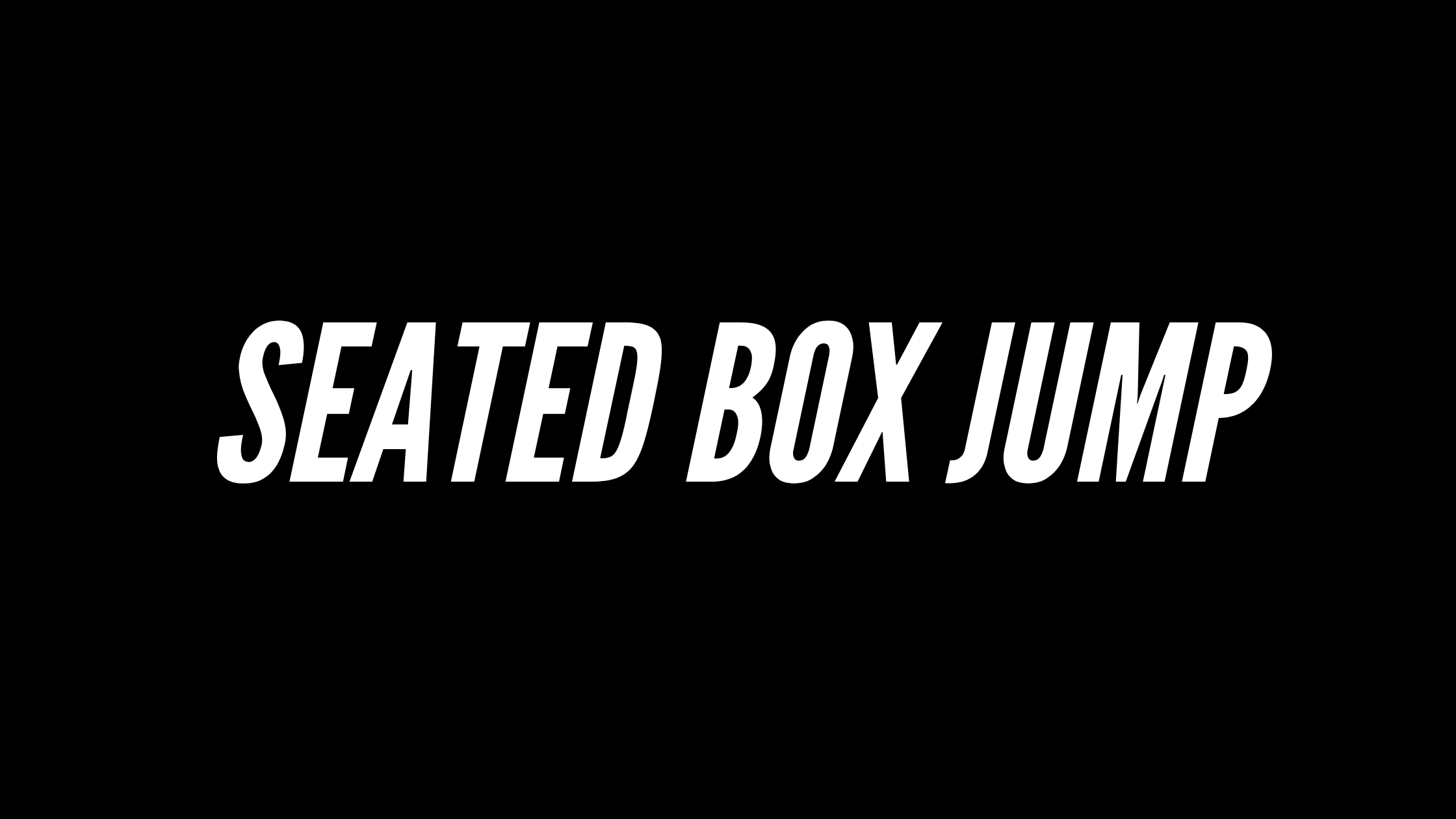 Seated Box Jump