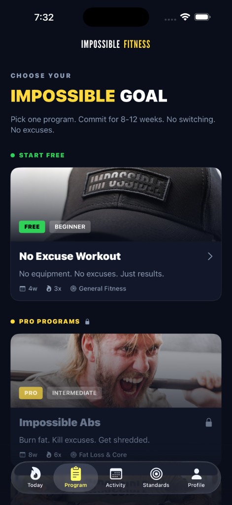 Impossible Fitness App